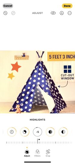 TEEPEE TENT with Cut Out window