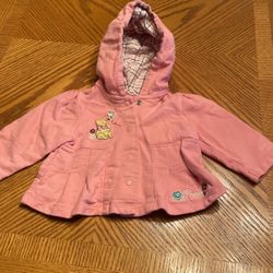 Disney Baby Pink Pooh Hoodie Jacket (3-6,Months)