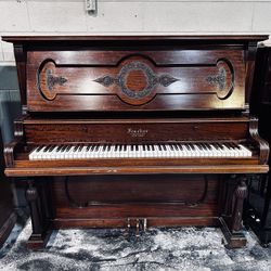 *Free* Fischer 53" Mahogany Semi-Gloss Upright Piano