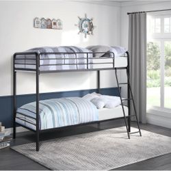Twin Size Bunk Bed With 2 Mattresses 