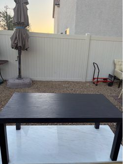 Modern Black Wood Grain Coffee Table