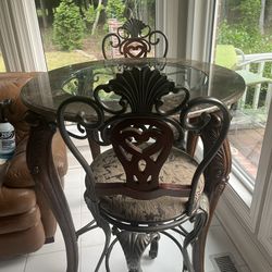 Granite Table And Two Barstool 