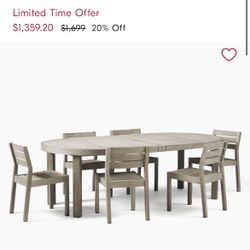 New West Elm Outdoor Table 