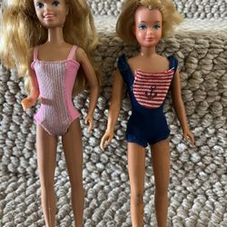2 Vintage Skipper Dolls