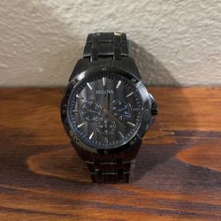 BULOVA Mens Black Watch Model #98C121