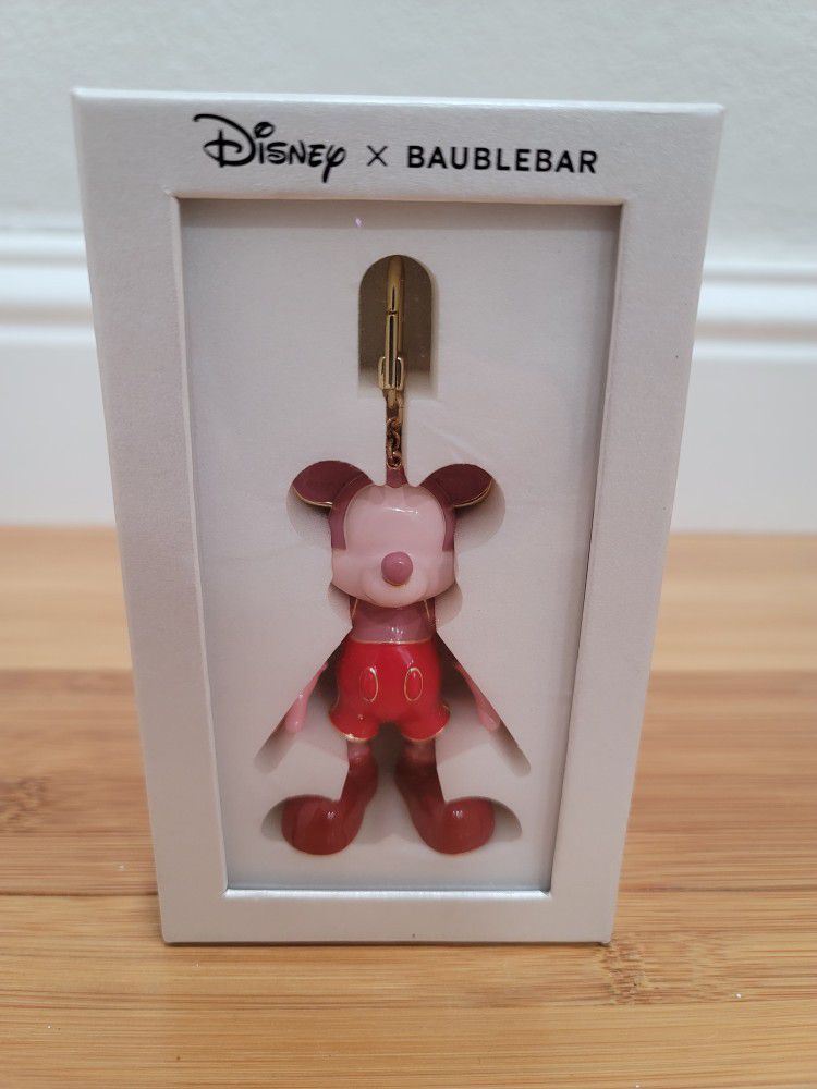 Disney X BAUBLEBAR Mickey Mouse Keychain PINK & RED New in Box
