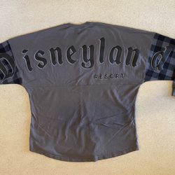 Disneyland  Mickey Mouse Spirit Jersey Adult XXL Dark Gray Plaid Checkered