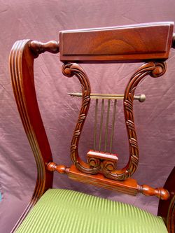 Jansen Mahogany Lyre-Back Chair