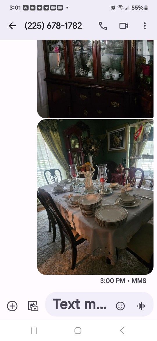 Dinning Room Set With China Cabinet 