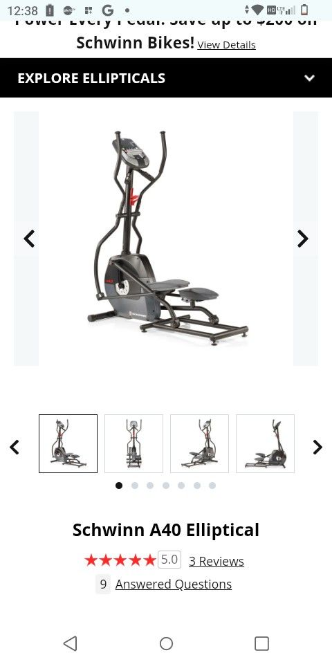 Schwinn a40 Elliptical