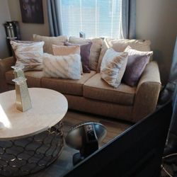 Couch and Loveseat Set Pillows Included