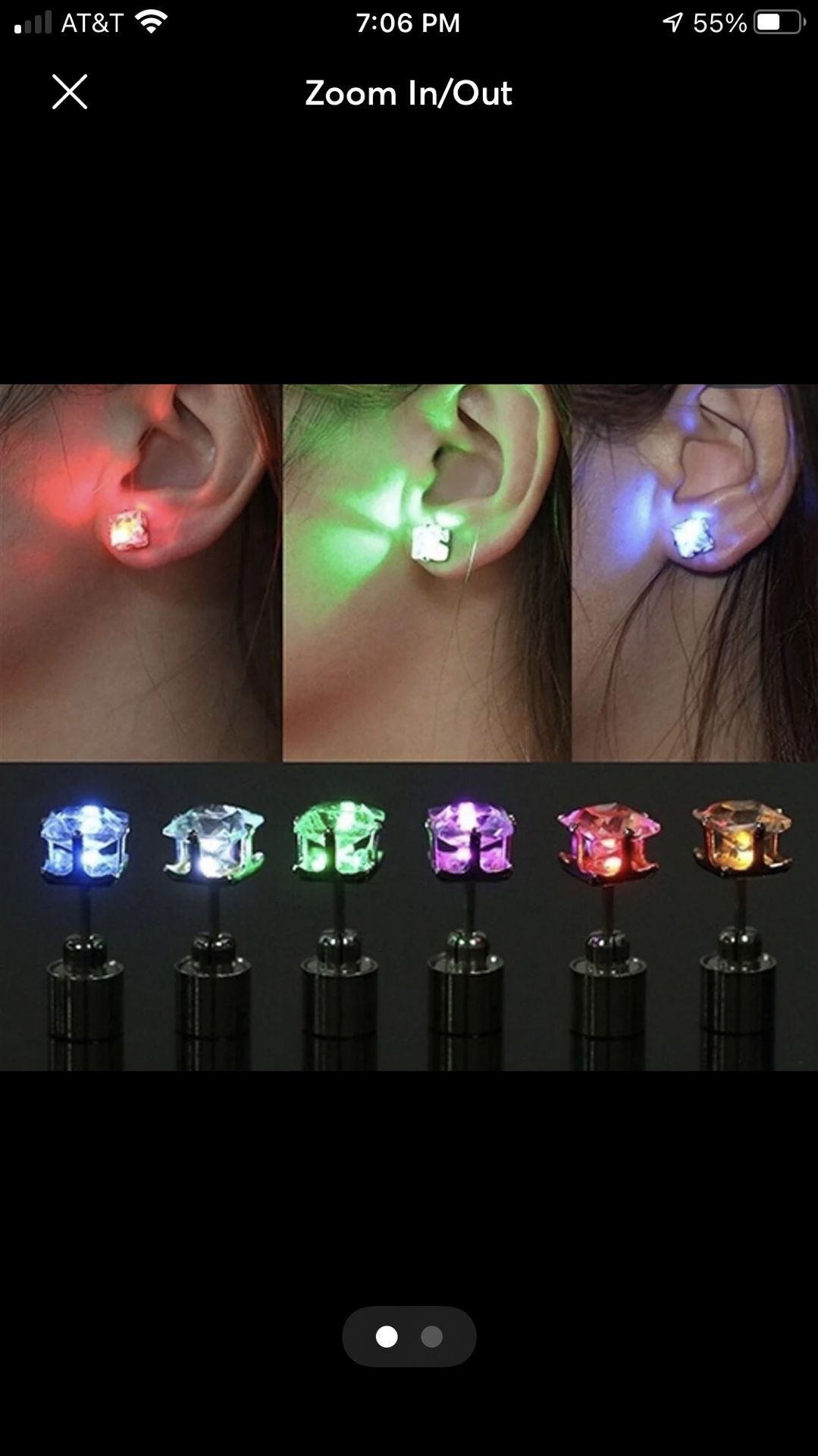 Multi Colored LED Earrings do not blink