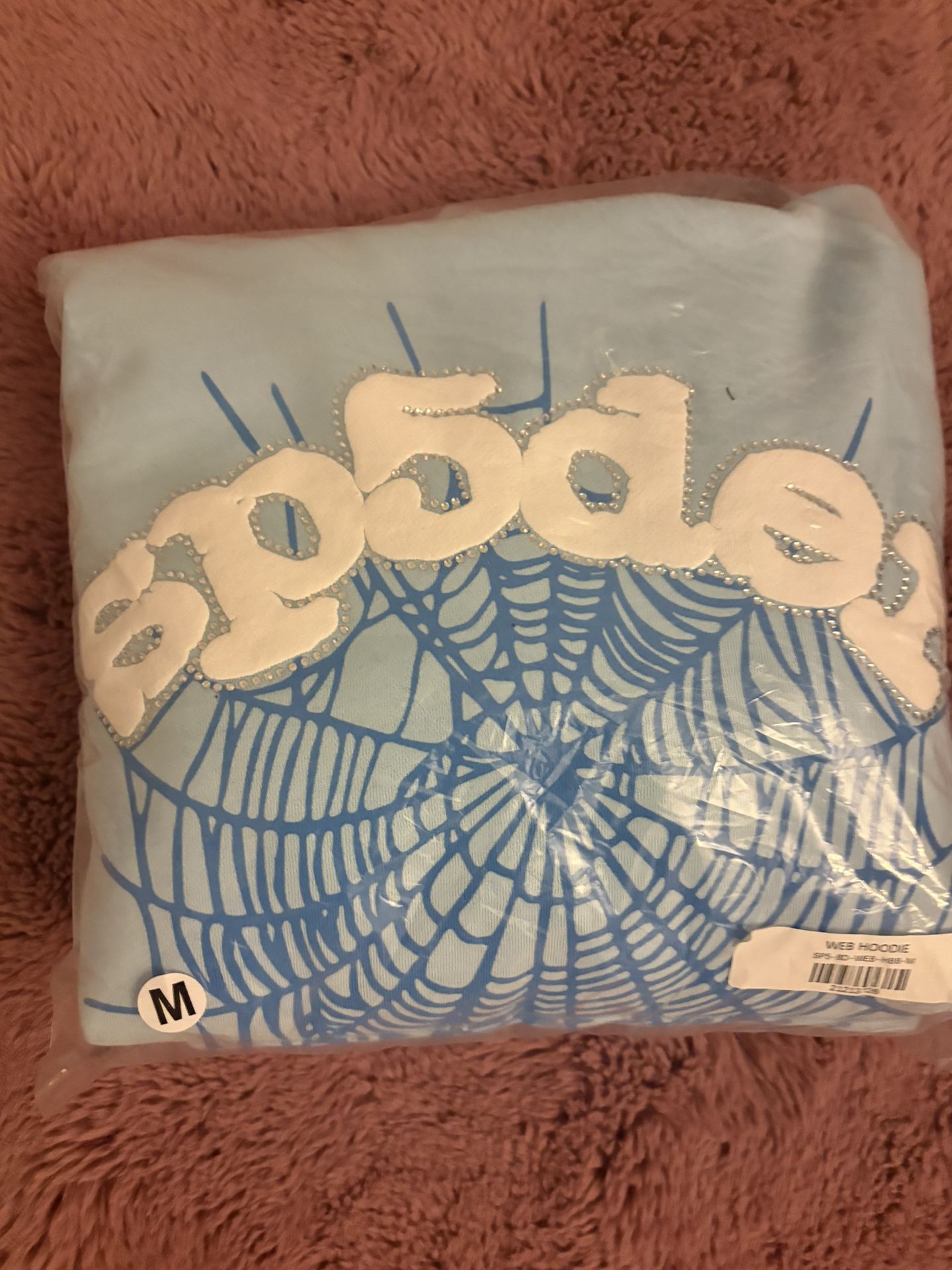 Sp5der Hoodie Sky Blue