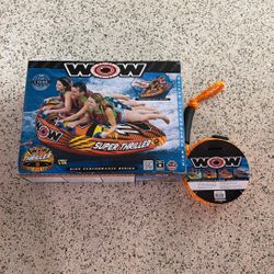 WOW Super Thriller Towable Deck tube With Rope All New