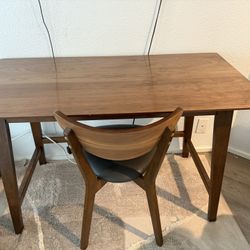 Wooden Desk and Chair 