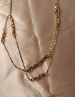 Long Beaded Station Necklace 34-1/2