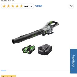 EGO 615 CFM Leaf Blower Electric Almost New With 56V Battery And Charging Station 