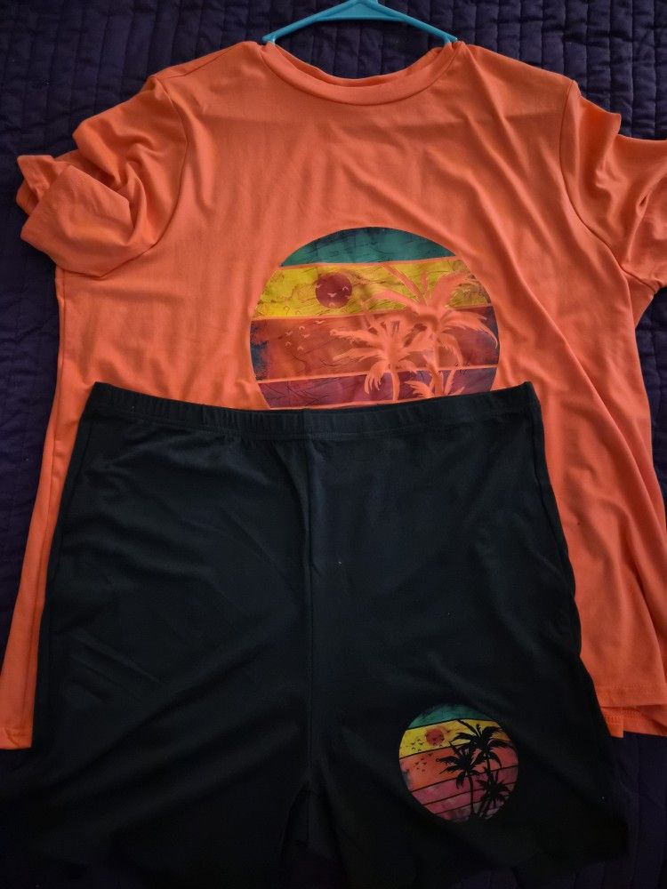 Orange Short Set