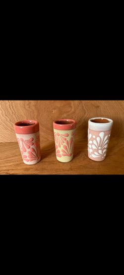 Custom Pottery Double Shot Glasses
