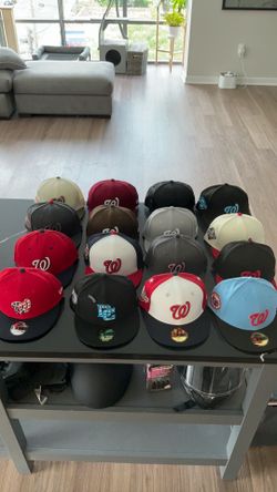 Washington Nationals New Era Hat Collection – 16 Hats – Mostly New – Size 7 1/2