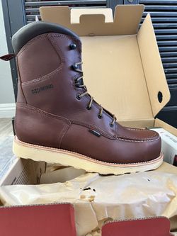 Red Wing Traction Tred 8 Inch Waterproof Safety Toe Boots Size 12