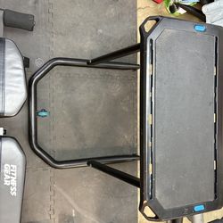 Wahoo fitness stationary bike rolling adjustable table