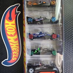 Hot Wheels Mainline Formula 1 Pack Of 5 Red Bull Haas Sauber Alpine McLaren 