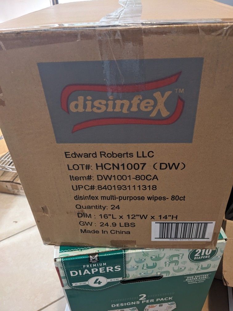 Disinfectant Wipes ($10 For 24 Canisters)