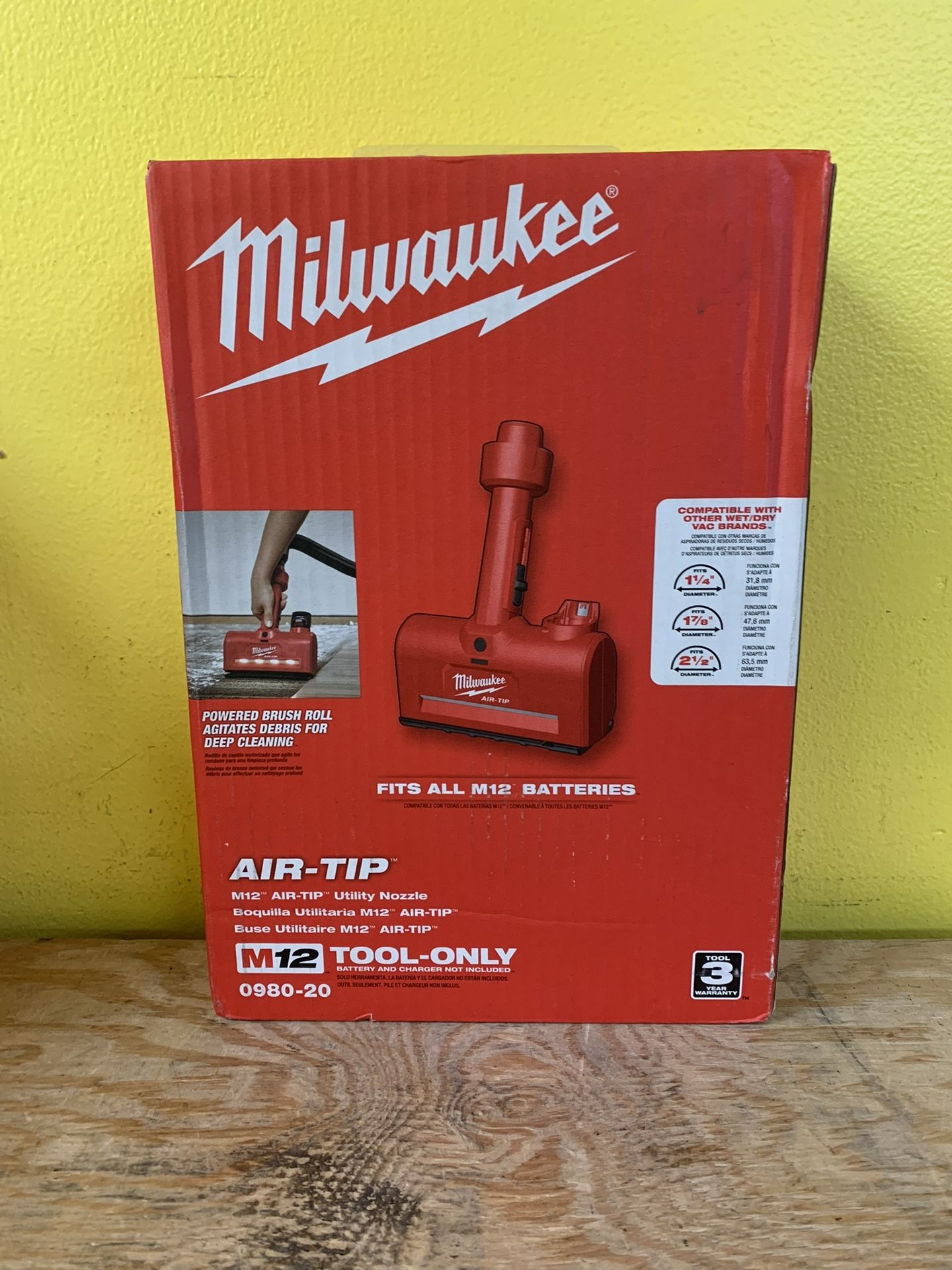 Milwaukee M12 Air-Tip Utility Nozzle for Wet Vac (NEW)