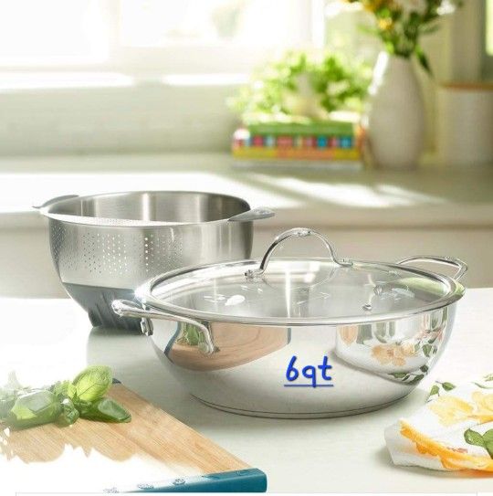 CACEROLA 6QT CON TAZON COLADOR PRINCESS HOUSE