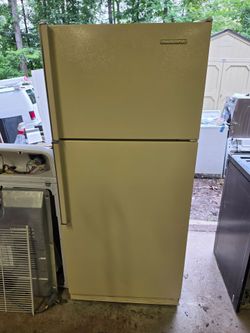 Kitchenaid Almond Refrigerator and Freezer