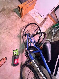 Blue Mountain Bike with Knobby Tires