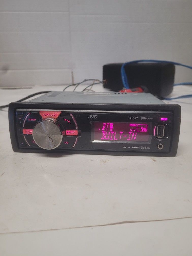Jvc Single Din Car Stereo KD-X50BT Works Needs Bluetooth Adapter
