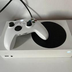 Xbox Series S With Black 2 TB External Hard-drive.  Cords Included, No Controller, Pre-wiped