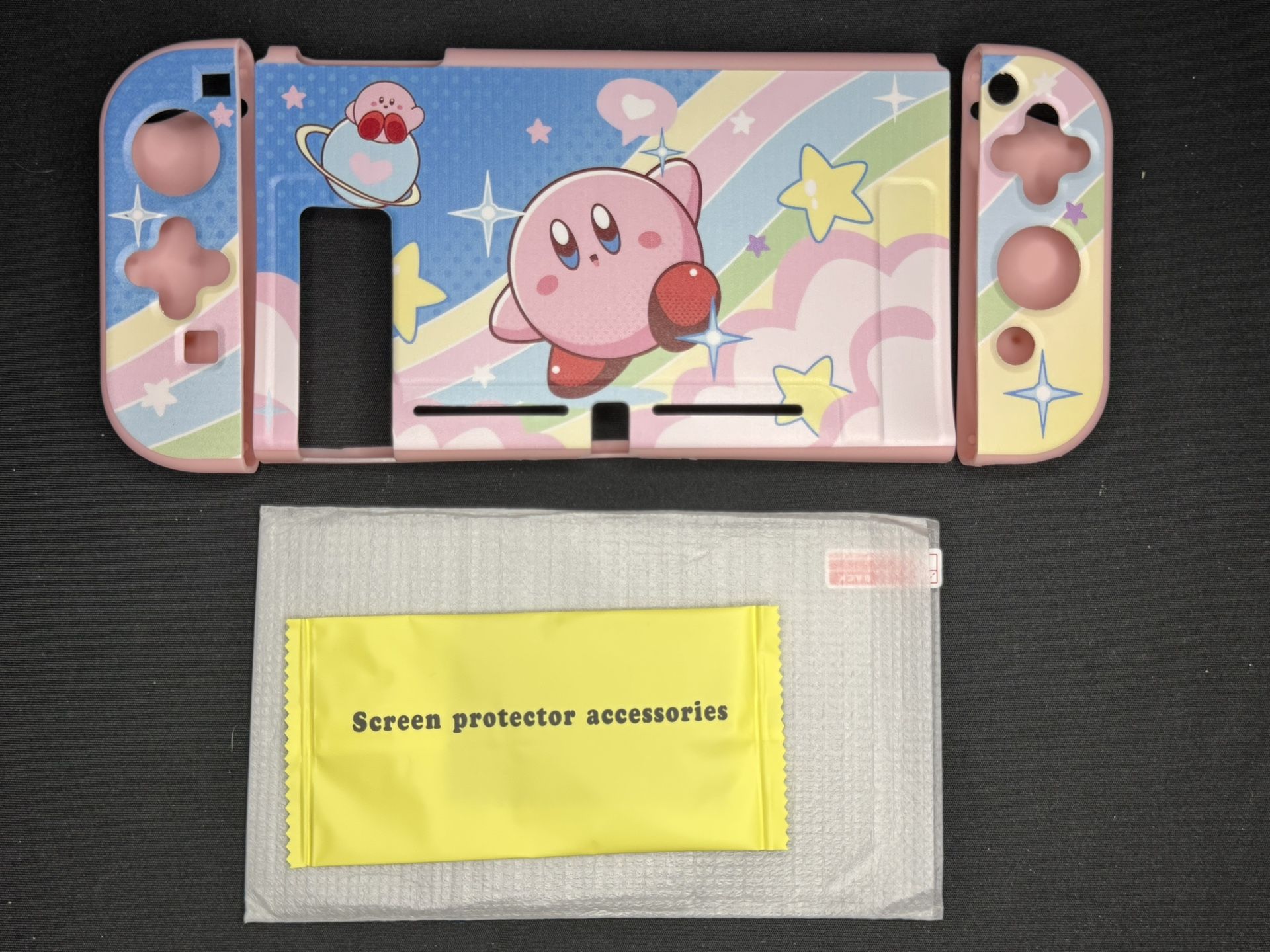 Original Nintendo Switch Model - Kirby theme Switch Covers w/ Screen Protector