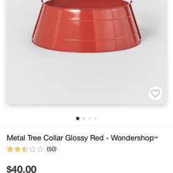 Metal tree collar glossy red