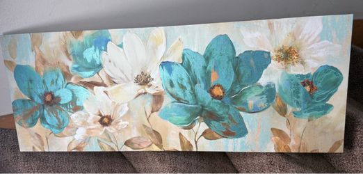 Large Floral Canvas Wall Art