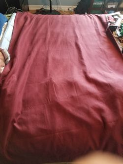 Burgundy curtains