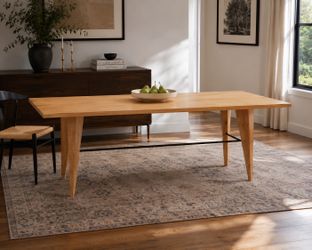 CB2 solid oak dining table