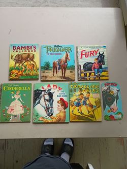 Vintage children's book lot wonder, little golden books