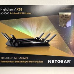 NETGEAR - Nighthawk X6S AC4000 Tri-Band Wi-Fi 5 Router - Black