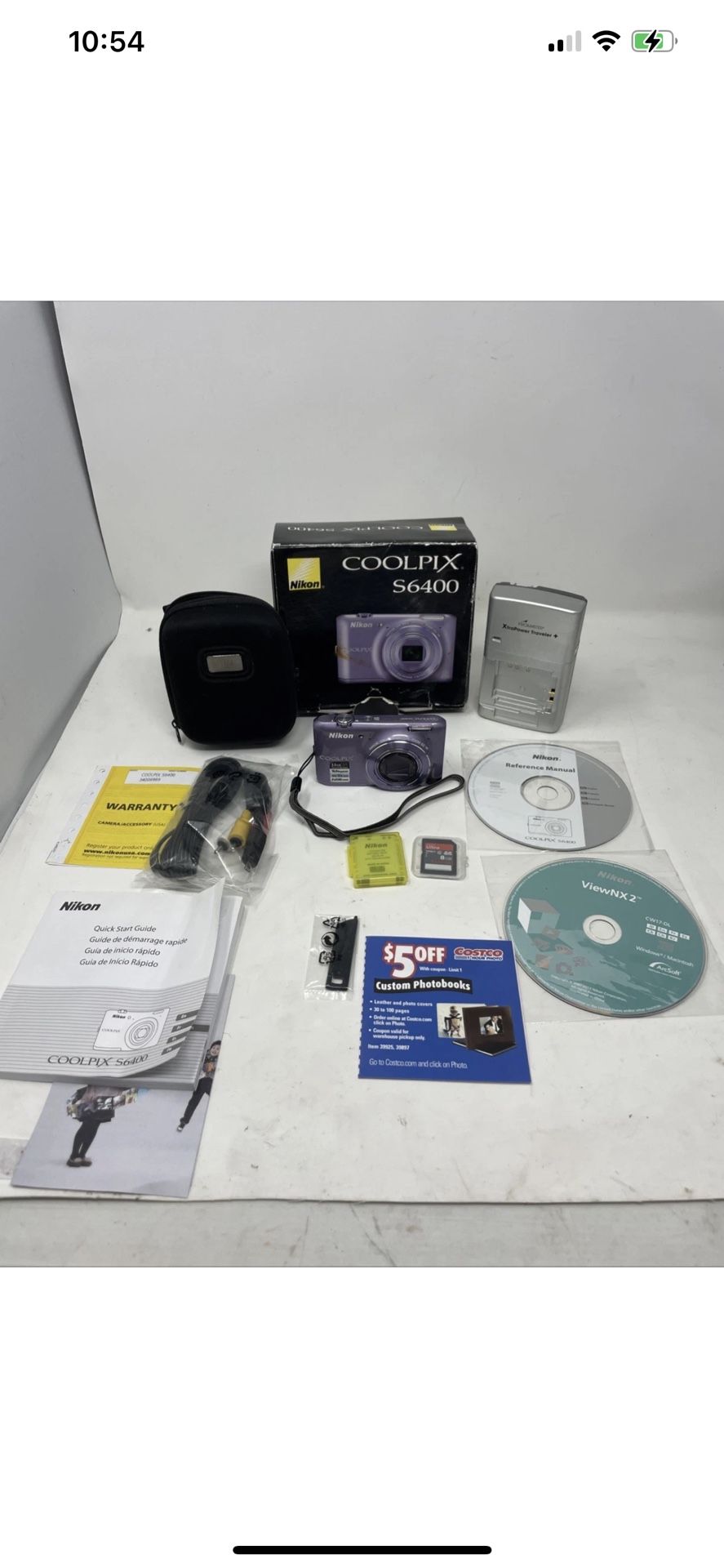 Nikon COOLPIX S6400 Lilac Purple 16.0MP Digital Camera WORKS W/ Extras *check Ph