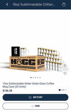 15 ounce glitter globe coffee mug – 24 units
