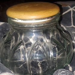 GLASS COOKIE JAR