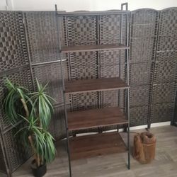 5 Tier Steel and Wood Book Case
