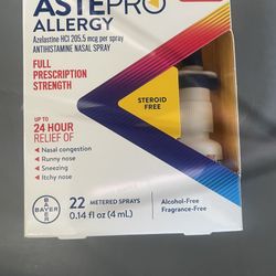 Astepro Allergy Relief Or Flonase Nasal Spray 
