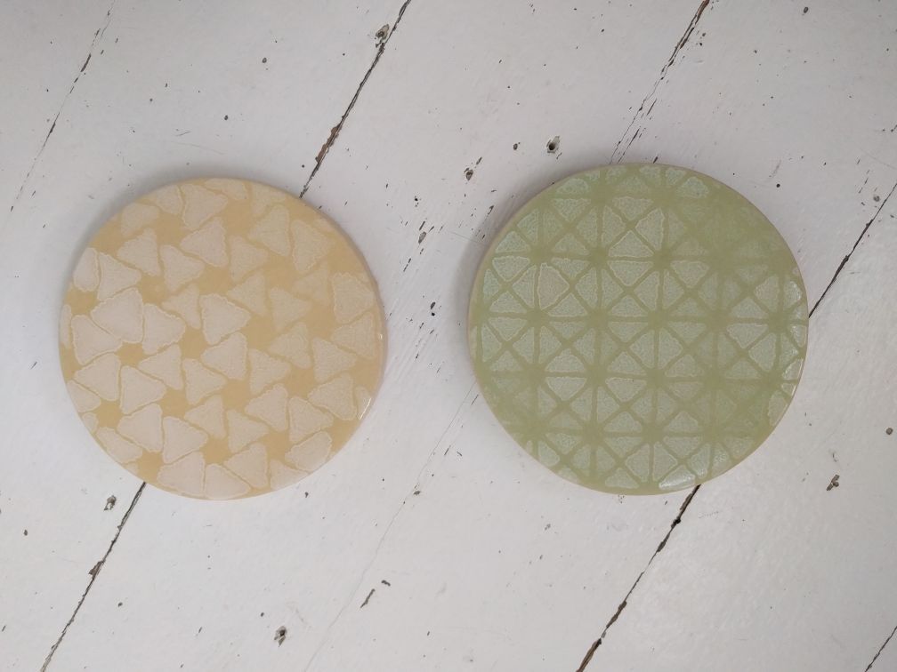 Handmade ceramic coasters