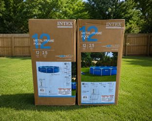 NEW Intex Metal Frame Pool & Filter Pump - 12' x 30”