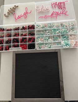 12x12 LETTER BOARD WITH ASSORTED LETTERS