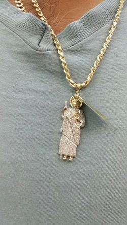 14k Gold Ropa Chain & san judas